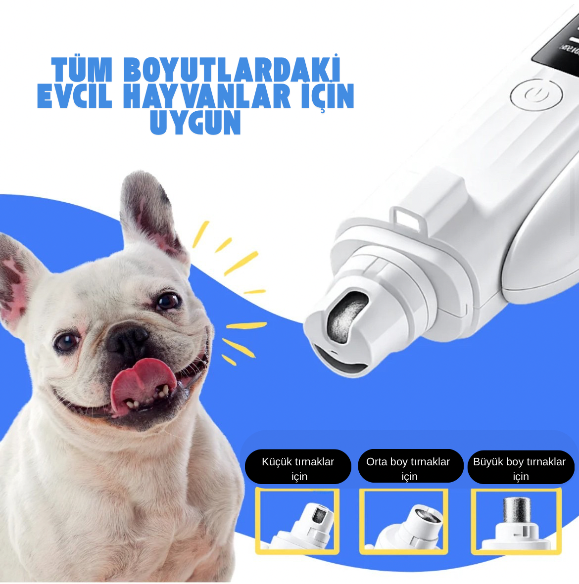 Profesyonel 2’si 1 Arada LED Pet Tırnak Kesici ve Törpü
